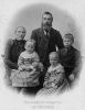 Arnt og Ane Bustli med barna: Peder, Ragna og Margrete